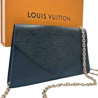 LOUIS VUITTON Epi Art Deco Clutch and Added Chain Louis Vuitton