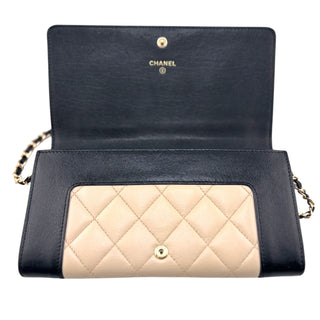 CHANEL Two-Toned Goatskin Mademoiselle Full Flap Wallet Chanel