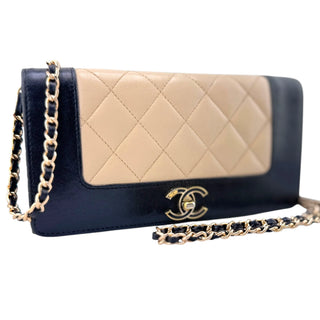 CHANEL Two-Toned Goatskin Mademoiselle Full Flap Wallet Chanel