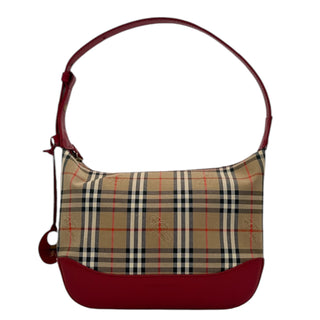 BURBERRY Red Leather Novacheck Bag Burberry