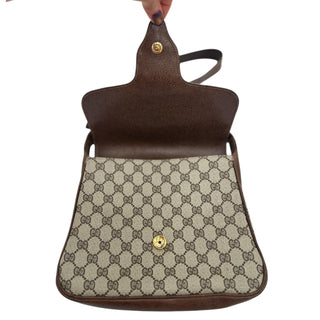 GUCCI Brown GG Supreme Coated Canvas Shoulder Bag Gucci