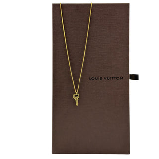 LOUIS VUITTON Gold Key Charm Necklace Louis Vuitton