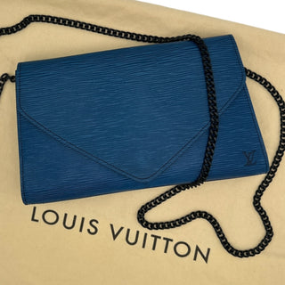 LOUIS VUITTON Epi Art Deco Clutch and Added Chain Louis Vuitton