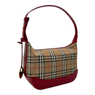 BURBERRY Red Leather Novacheck Bag Burberry