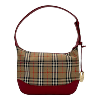 BURBERRY Red Leather Novacheck Bag Burberry