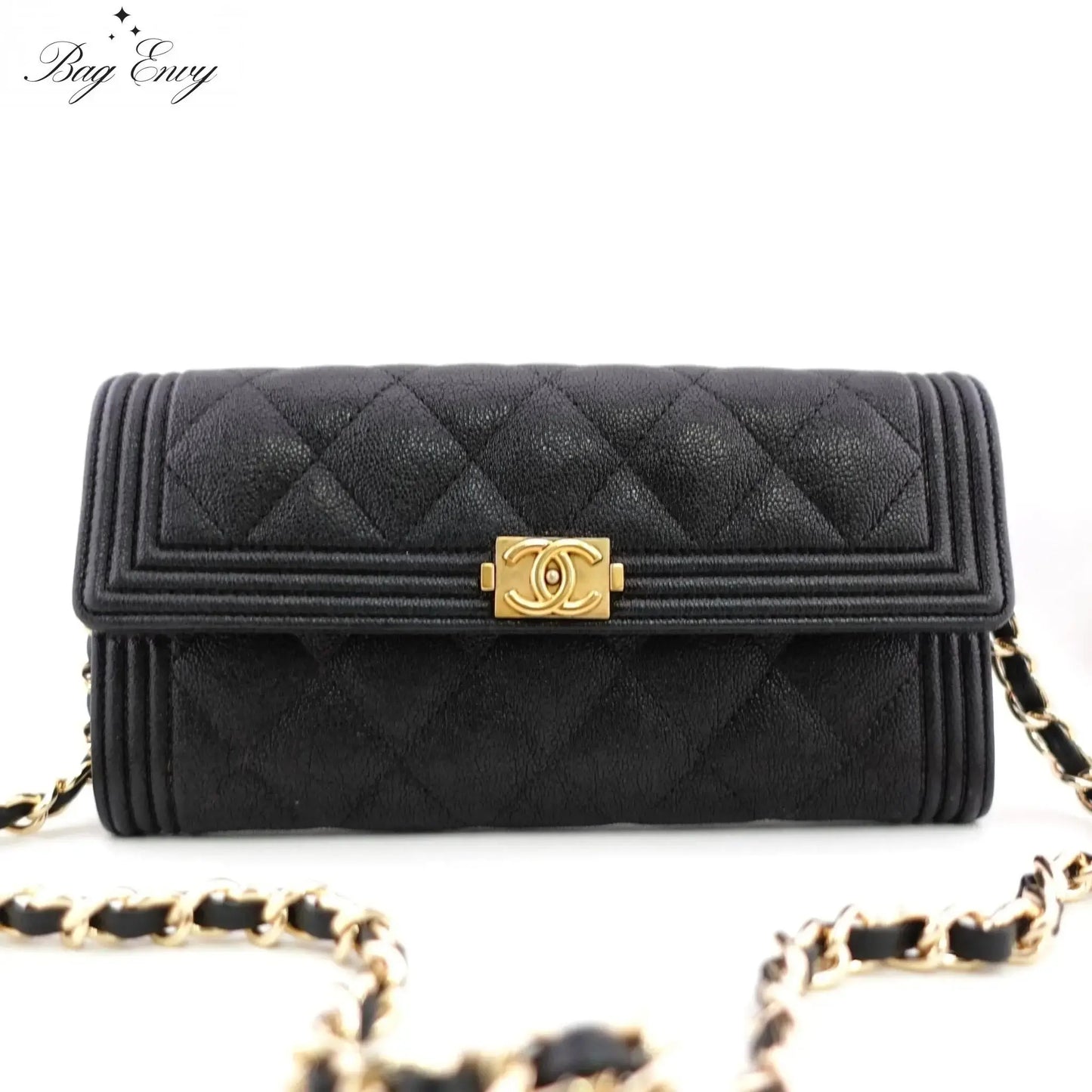 CHANEL Caviar Boy Long Flap Wallet