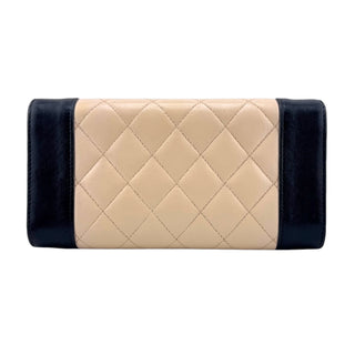 CHANEL Two-Toned Goatskin Mademoiselle Full Flap Wallet Chanel