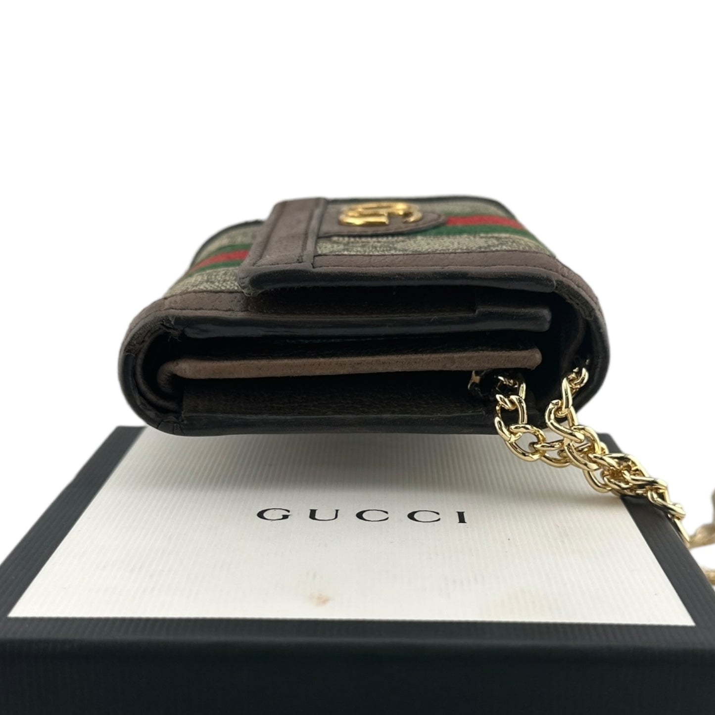 GUCCI Ophidia Compact Wallet with Unbranded Adjustable Chain Gucci