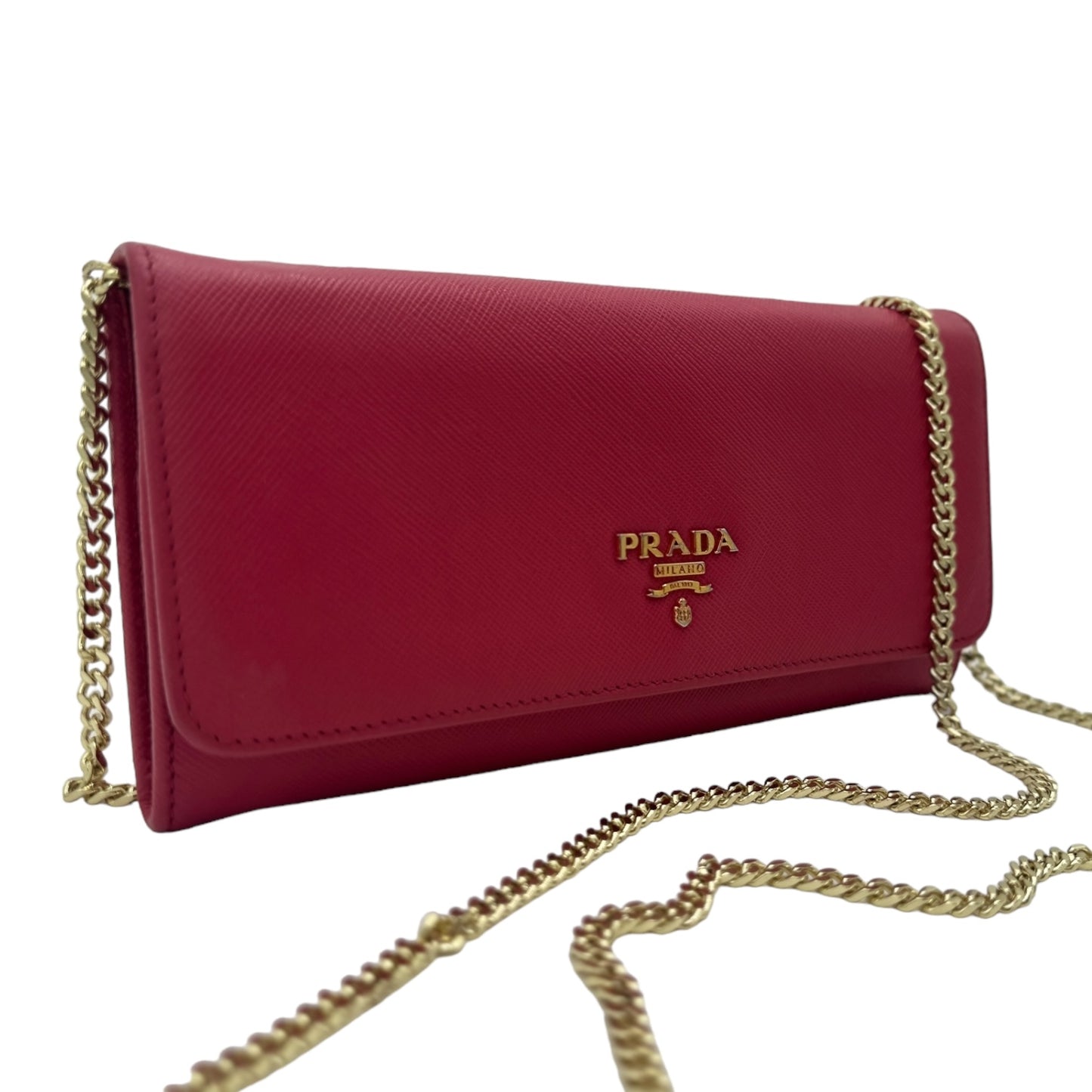 PRADA Saffiano Leather Wallet on Chain Prada