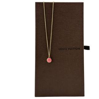 LOUIS VUITTON Petal Pink Monogram Charm Necklace Louis Vuitton