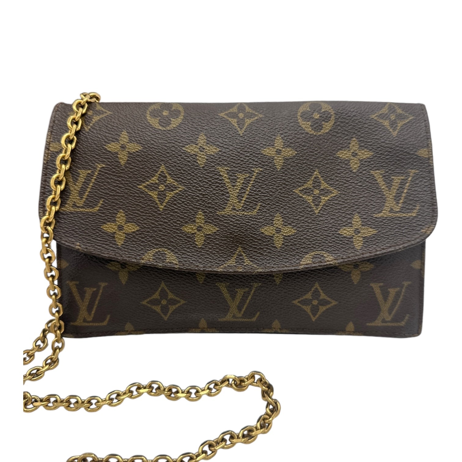 LOUIS VUITTON Monogram Pochette Rabat 20 Clutch with Chain Louis Vuitton