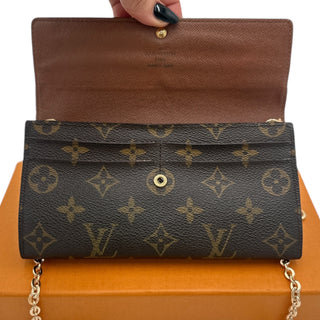 LOUIS VUITTON Monogram Sarah Wallet on Chain Louis Vuitton