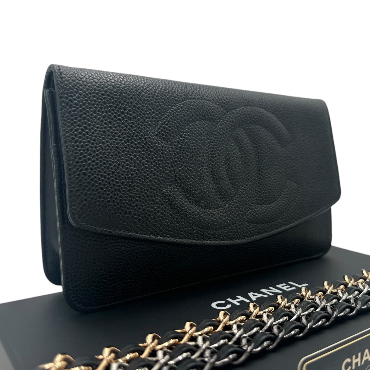 CHANEL Caviar Leather Timeless Clutch Chanel