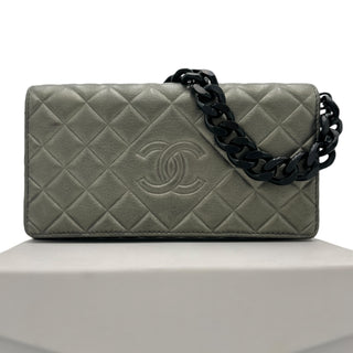 CHANEL Metallic Calfskin CC in Diamonds Full Flap Wallet Chanel