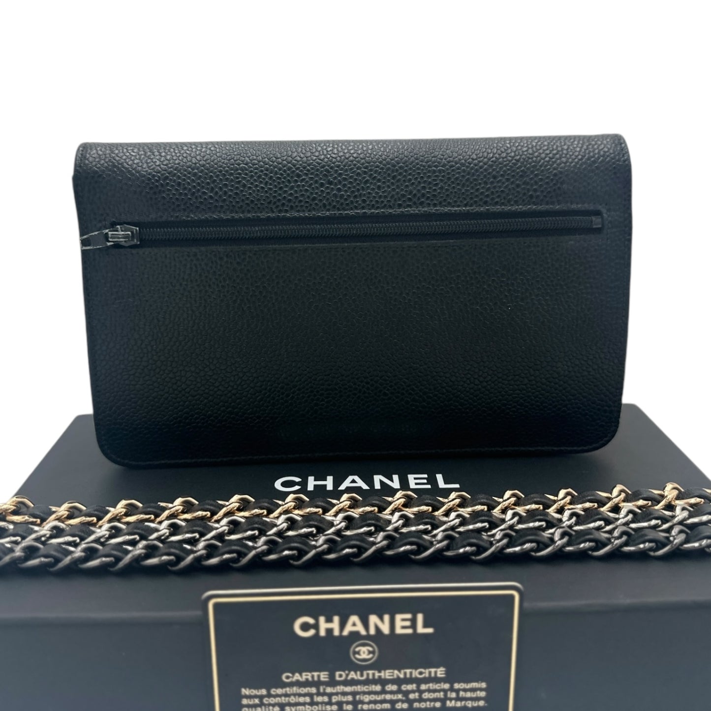 CHANEL Caviar Leather Timeless Clutch Chanel