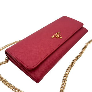 PRADA Saffiano Leather Wallet on Chain Prada