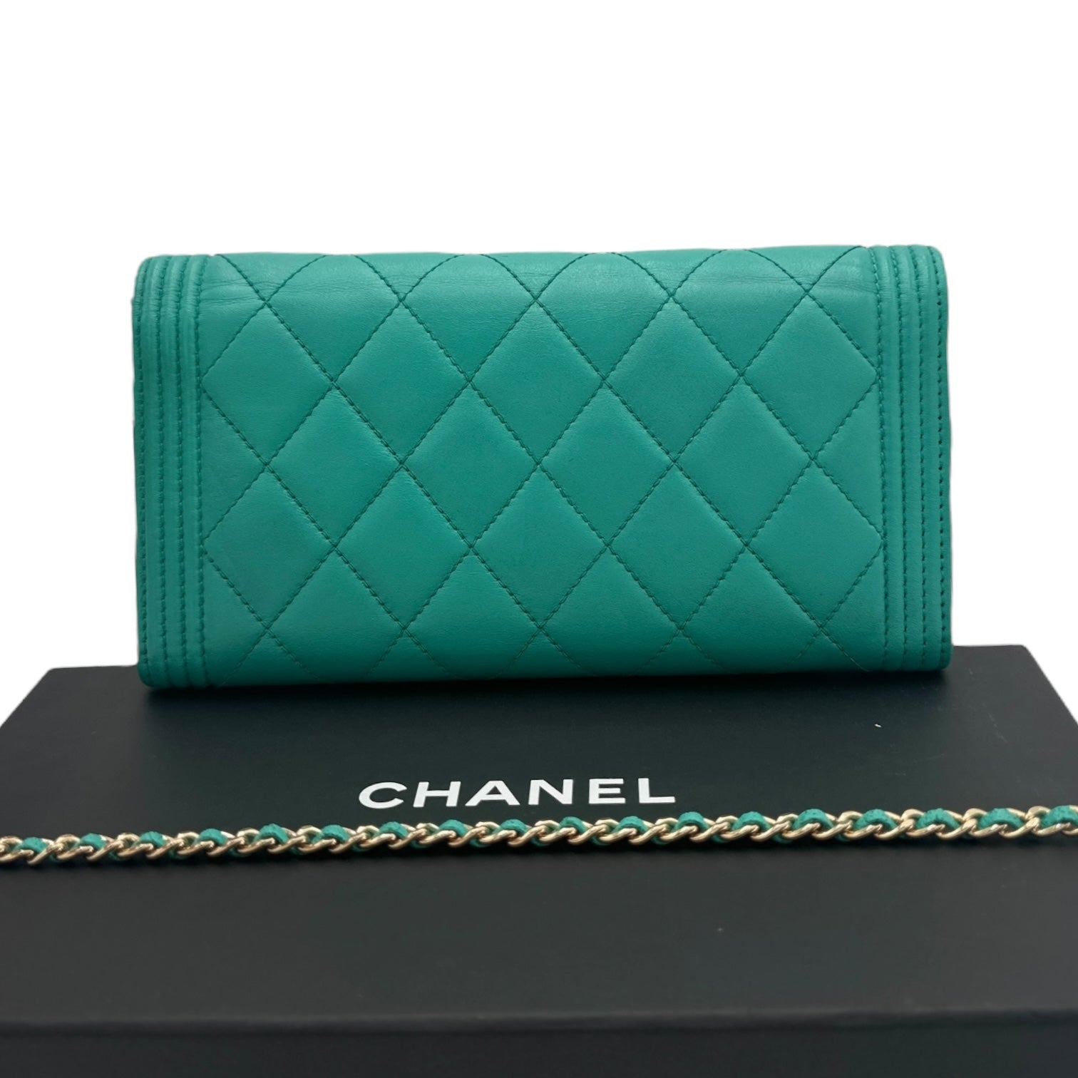 CHANEL Lambskin Boy Long Flap Wallet Chanel