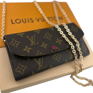 LOUIS VUITTON Red Monogram Emilie Wallet Louis Vuitton