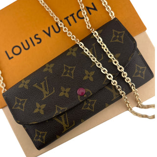 LOUIS VUITTON Red Monogram Emilie Wallet Louis Vuitton