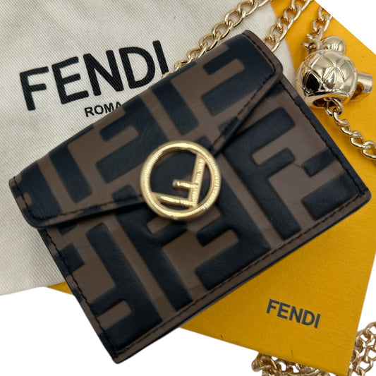 FENDI Leather Zucca Compact Trifold Wallet FENDI