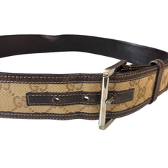GUCCI Brown GG Supreme Canvas Belt 85/34 Gucci