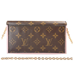 LOUIS VUITTON Monogram Flore Wallet with Added Chain Louis Vuitton