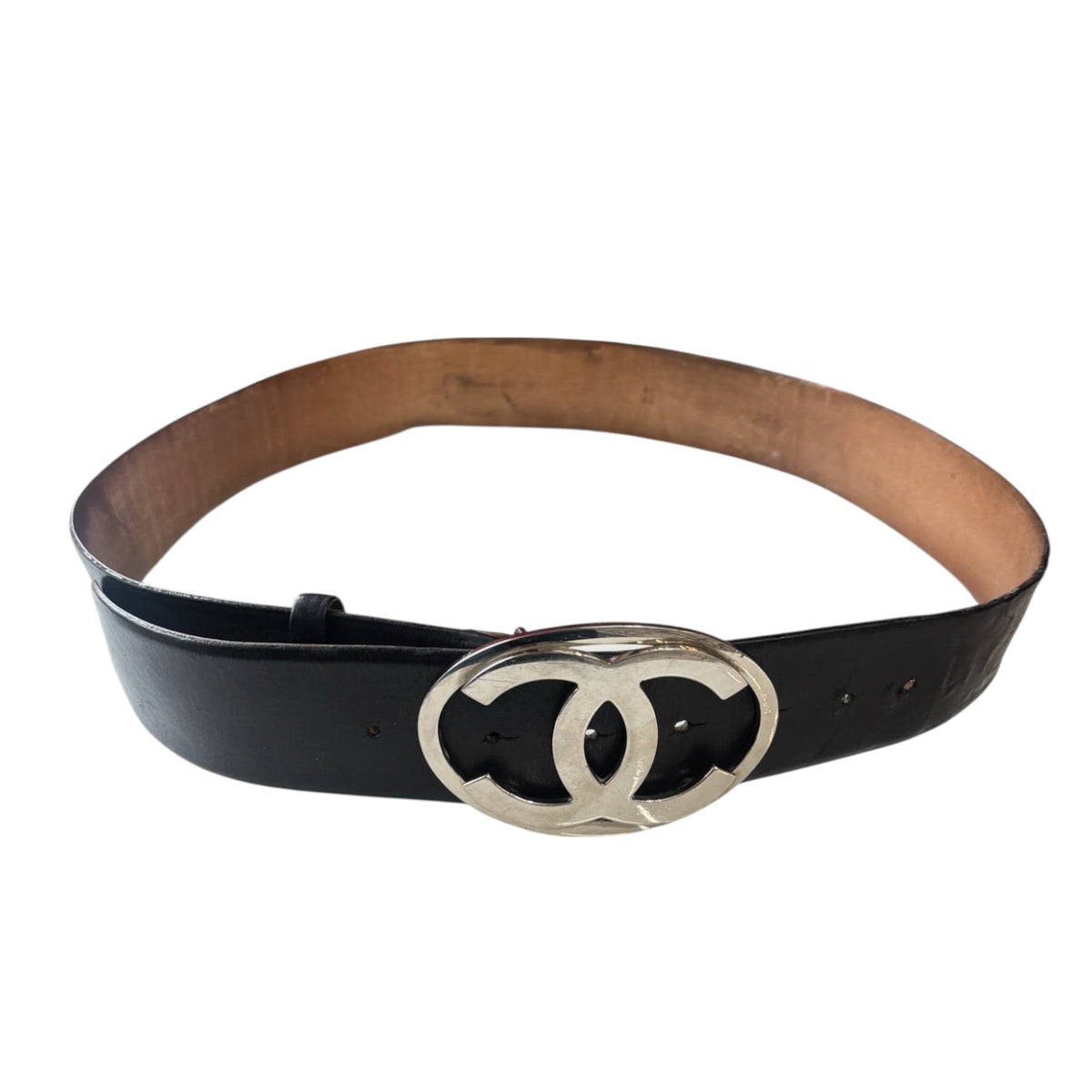 CHANEL Black Leather Belt 90/36 Chanel