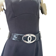 CHANEL Black Leather Belt 90/36 Chanel