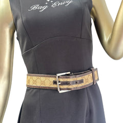 GUCCI Brown GG Supreme Canvas Belt 85/34 Gucci