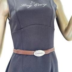 CHANEL Brown Leather Belt 70/28 Chanel