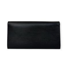 LOUIS VUITTON Black Epi Leather Sarah Wallet with Chain Louis Vuitton