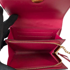 LOUIS VUITTON Monogram Flore Compact Wallet with Added Adjustable Chain Louis Vuitton