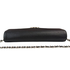 CHANEL Black Calfskin CC Box Flap Wallet Chanel