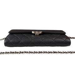 CHANEL Black Calfskin CC Box Flap Wallet Chanel