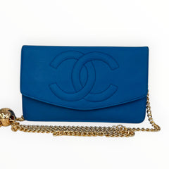 CHANEL Turquoise Caviar Timeless Clutch Chanel