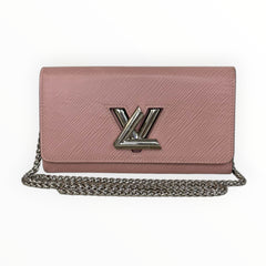 LOUIS VUITTON Pink Epi Leather Twist Wallet Louis Vuitton