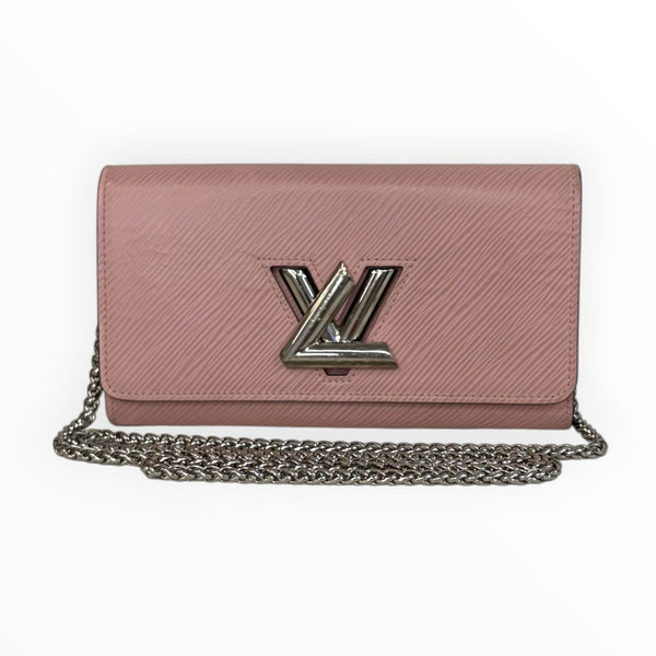 LOUIS VUITTON Pink Epi Leather Twist Wallet Louis Vuitton