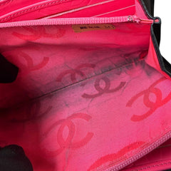 CHANEL Black Lambskin Cambon Full Flap Wallet Chanel
