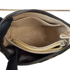 FENDI Zucca Canvas Zip Pouch with added Chain Fendi