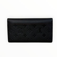LOUIS VUITTON Navy Empreinte Leather Sarah Wallet with Chain Louis Vuitton