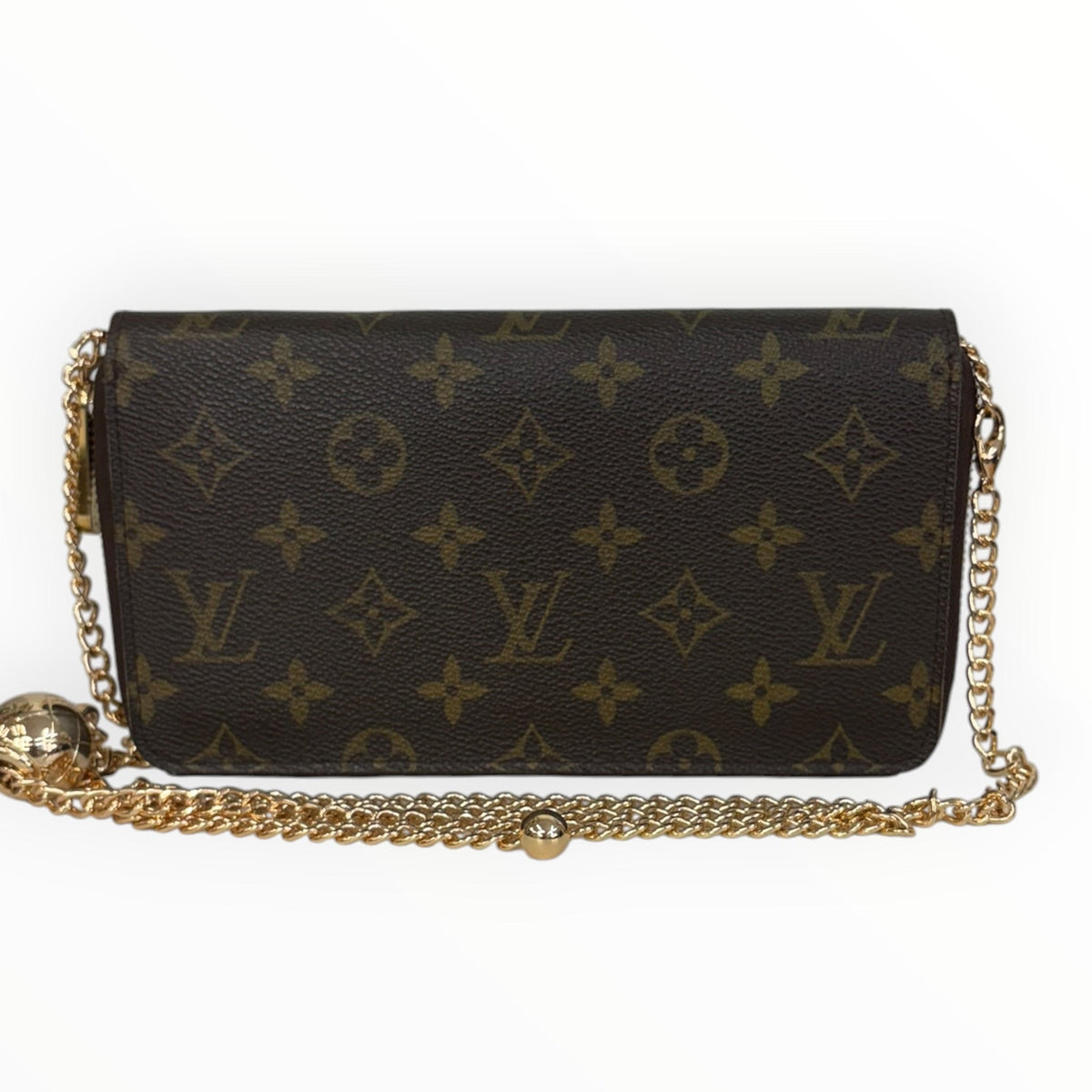 LOUIS VUITTTON Monogram XL Zip Organizer with Gold Crossbody Chain Louis Vuitton