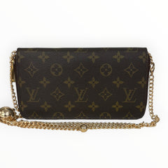 LOUIS VUITTTON Monogram XL Zip Organizer with Gold Crossbody Chain Louis Vuitton