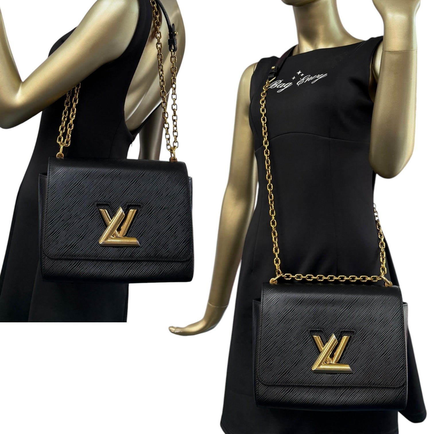 LOUIS VUITTON Black Epi Twist Lock MM Bag – Bag Envy