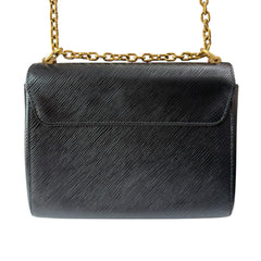 LOUIS VUITTON Black Epi Twist Lock MM Bag Louis Vuitton