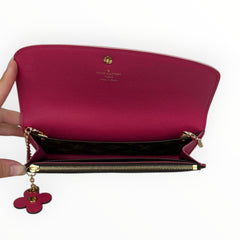 LOUIS VUITTON Flower Monogram Emilie Wallet with Chain Louis Vuitton