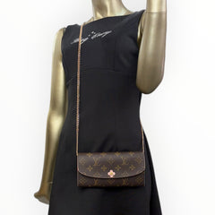 LOUIS VUITTON Flower Monogram Emilie Wallet with Chain Louis Vuitton