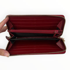 GUCCI GG Supreme Coated Canvas Tian Print Zip Wallet with Crossbody Chain Gucci