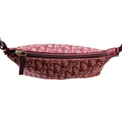 CHRISTIAN DIOR Red Trotter Canvas Shoulder Pochette Dior