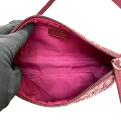 CHRISTIAN DIOR Red Trotter Canvas Shoulder Pochette Dior