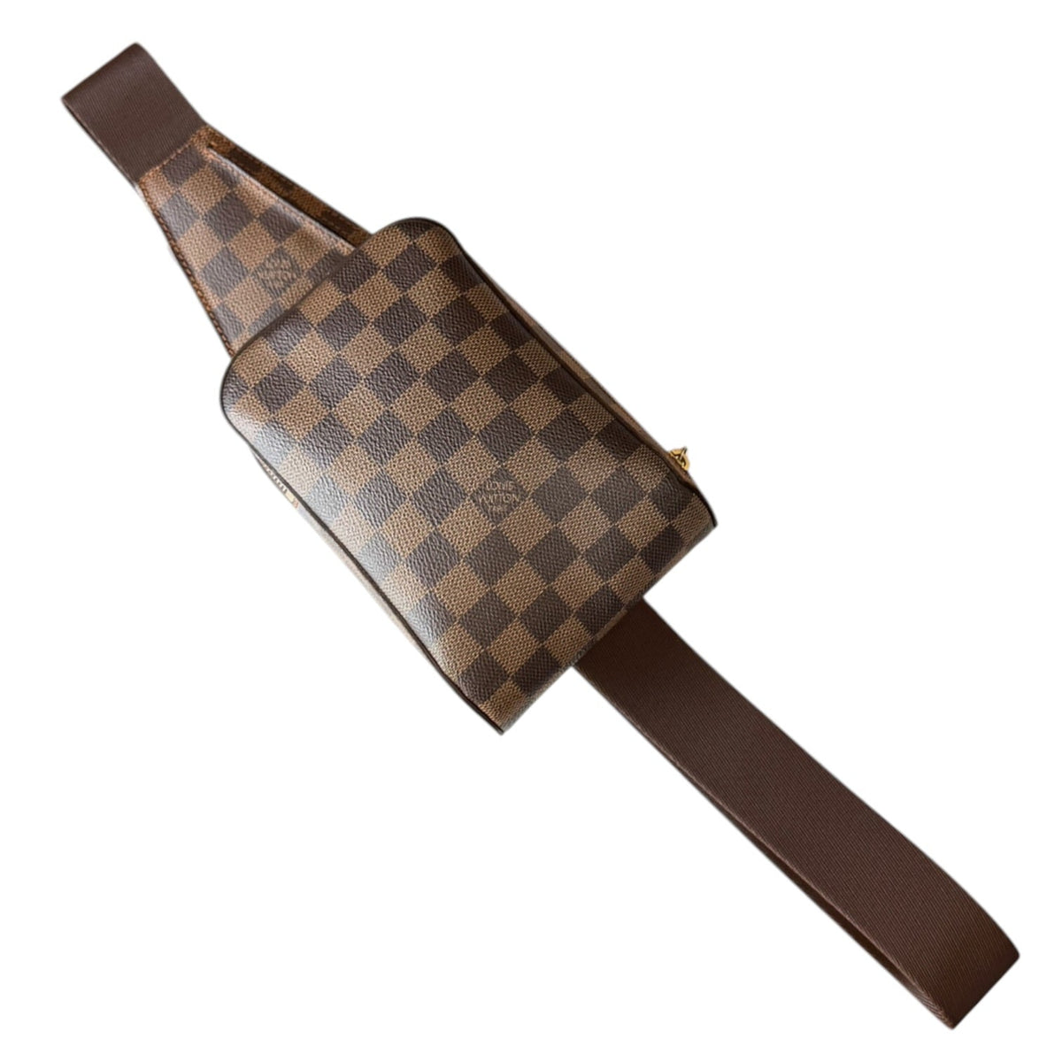 LOUIS VUITTON Damier Ebene Coated Canvas Geronimos Bag Louis Vuitton